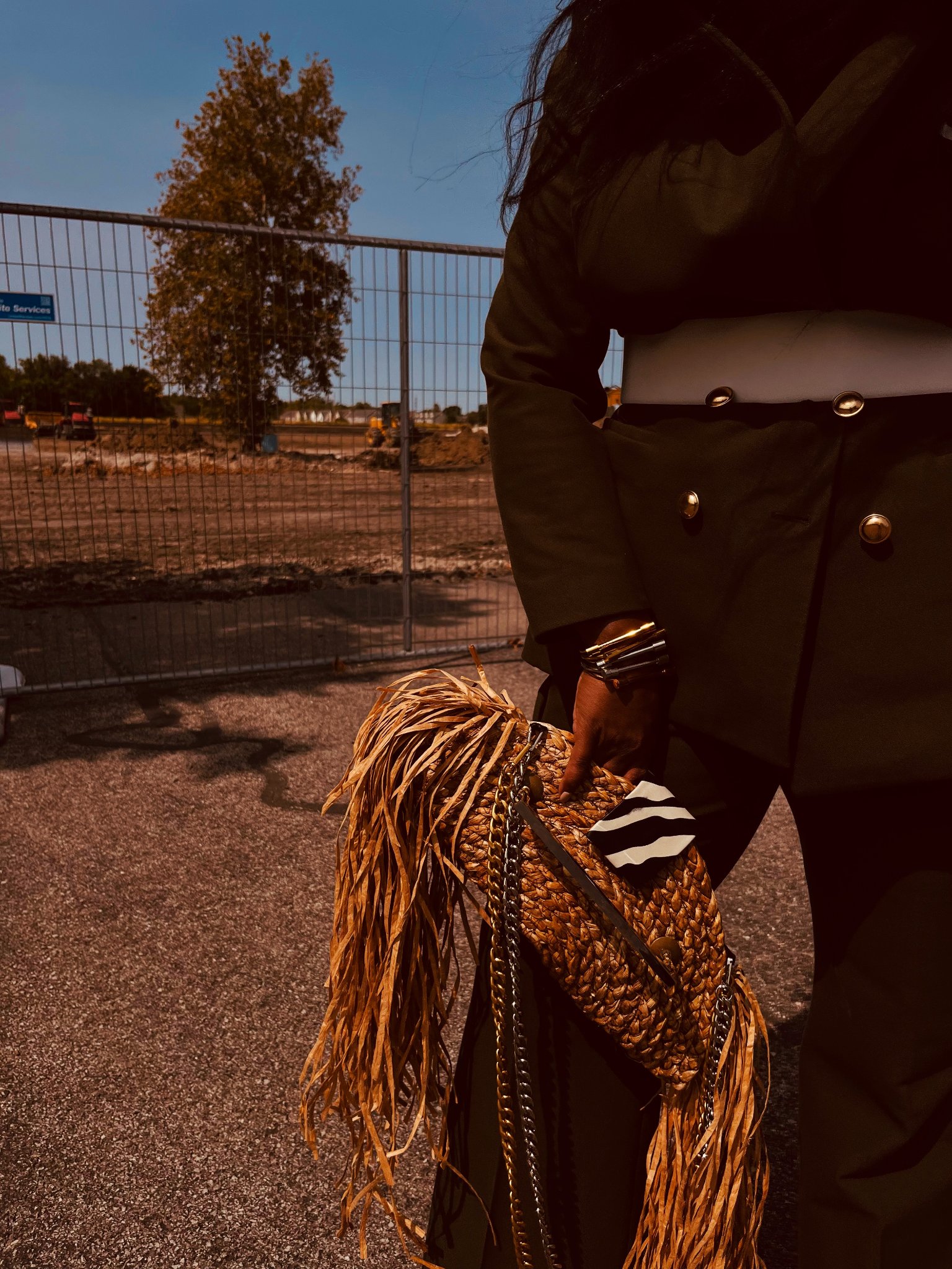 Braveheart raffia clutch outdoor